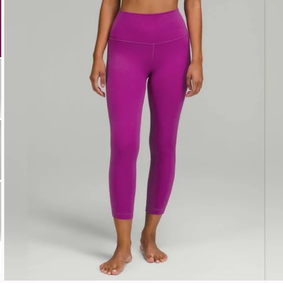 Lululemon Align High-Rise Crop 23” *Double Lined – Vivid Plum Size 4 – Rare - Picture 1 of 10